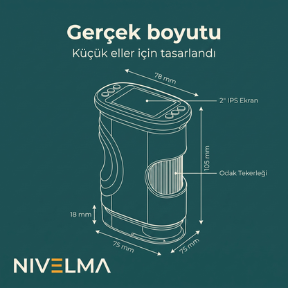 Nivelma Dijital Ekranlı Çocuk Mikroskobu